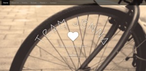 Screen shot of Team Jenna Cycling Team website